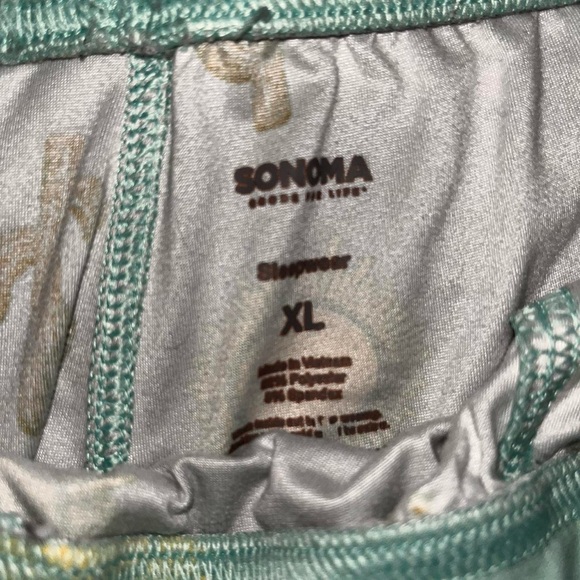 Sonoma Turquoise Pajama Pants with Sun and Cactus Print - Picture 4 of 6